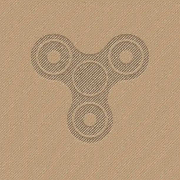 Vector illustration of Hand spinner toys flat vector background