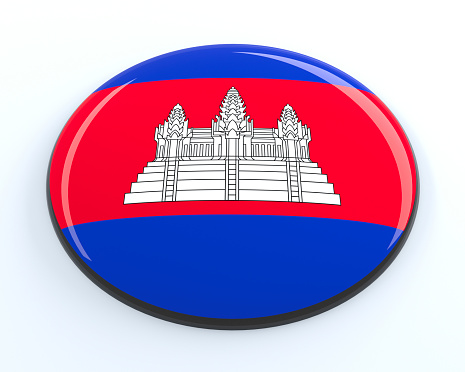 3D badge of Cambodia