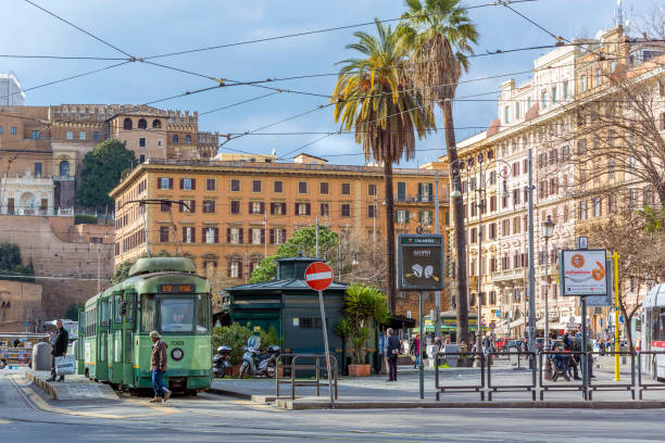 Risorgimento Square in Rome Rome, Italy, february 11, 2017: the stile umbertino Piazza Risorgimento in the historic neighbourhood of Prati in Rome life stile stock pictures, royalty-free photos & images