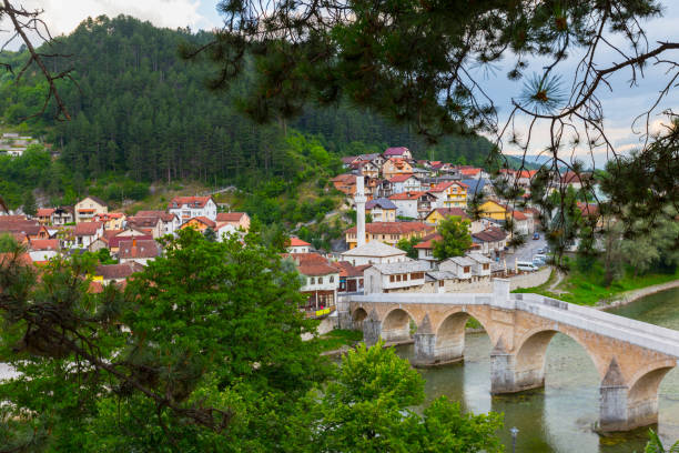 istock Old stone bridge across the Neretva in Konjic 815215694