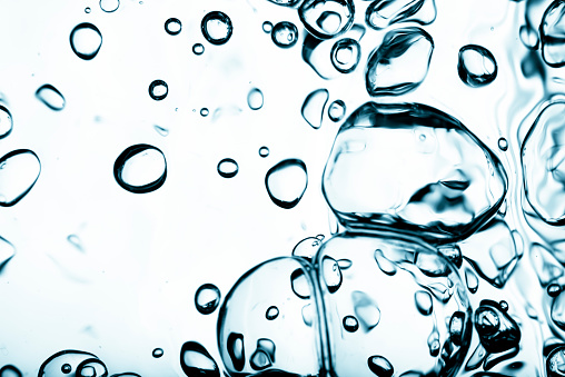 Macro photography of water bubbles