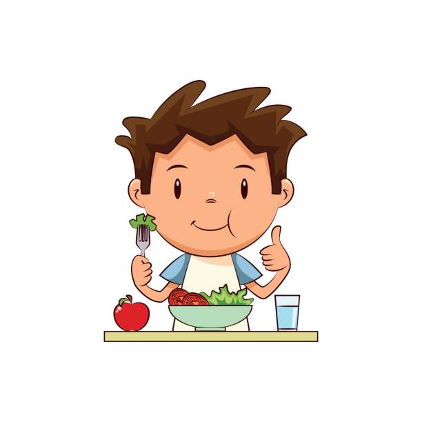 460+ Toddler Eating At Table Stock Illustrations, Royalty-Free Vector ...