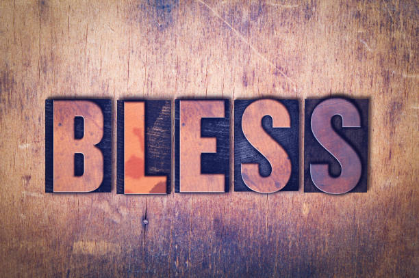 istock Bless Theme Letterpress Word on Wood Background 815264160