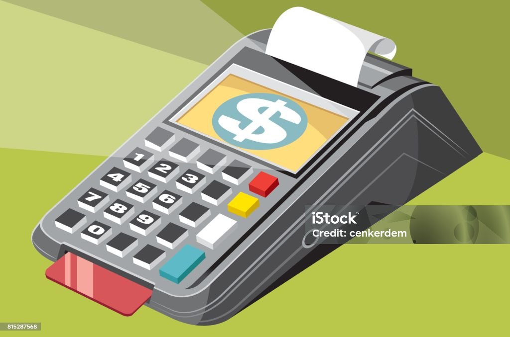 Vector Pos Device Stock Illustration - Download Image Now - Bank ...
