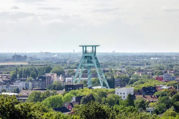 View of the Headframe in Bochum, Germany, cityscape