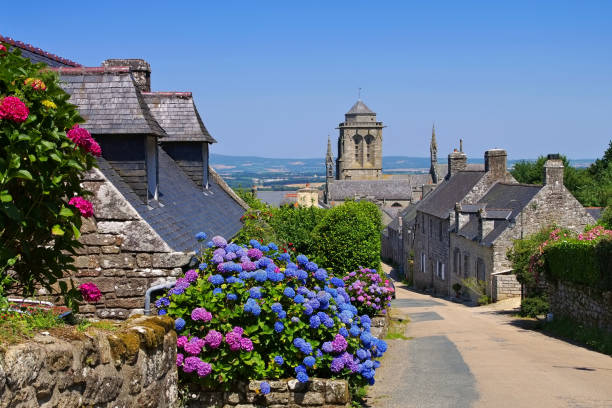 medieval village of Locronan, Brittany in France medieval village of Locronan, Brittany in France brittany france stock pictures, royalty-free photos & images