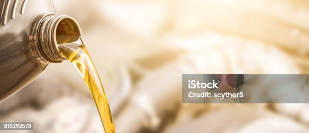 Motor Oil Pouring Stock Photo - Download Image Now - Motor Oil, Cooking Oil, Car