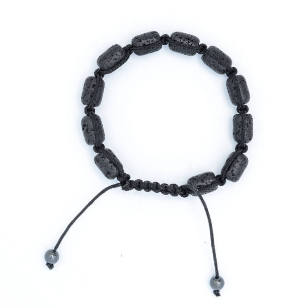 istock Bracelet with volcanic lava isolated 815303918