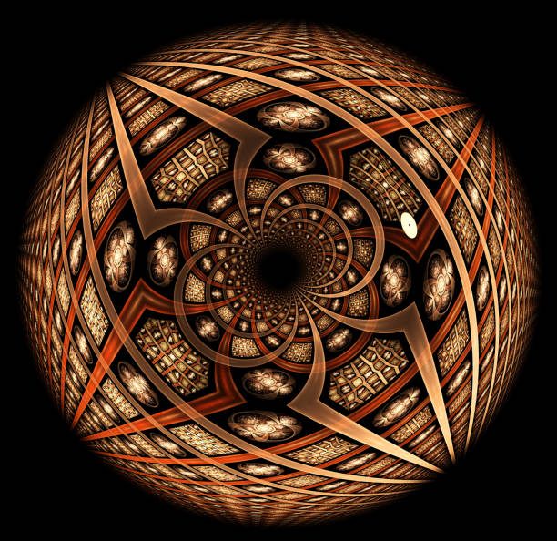 Abstract fractal illustration for creative design looks like ball