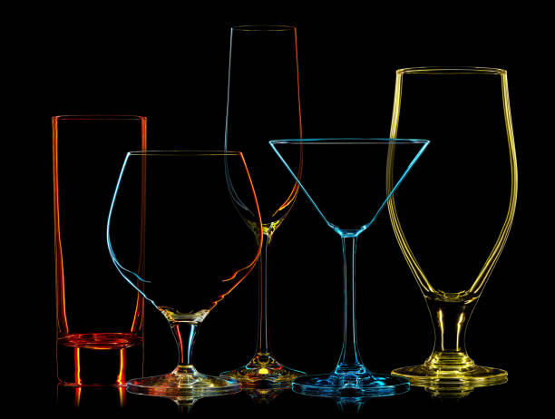 istock Silhouette of multicolor different glasses 815325450