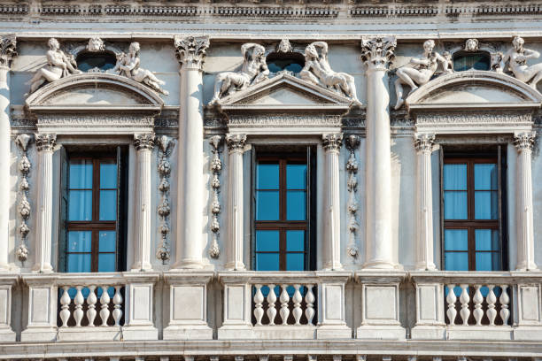 istock Facade of white Doge's Palace in Venice 815326376