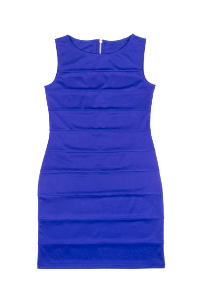 istock classic blue dress isolated on white 815341434