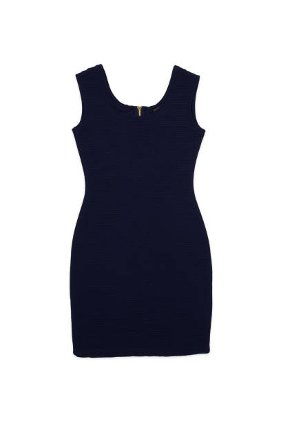istock classic dark blue female dress isolated on white 815343938
