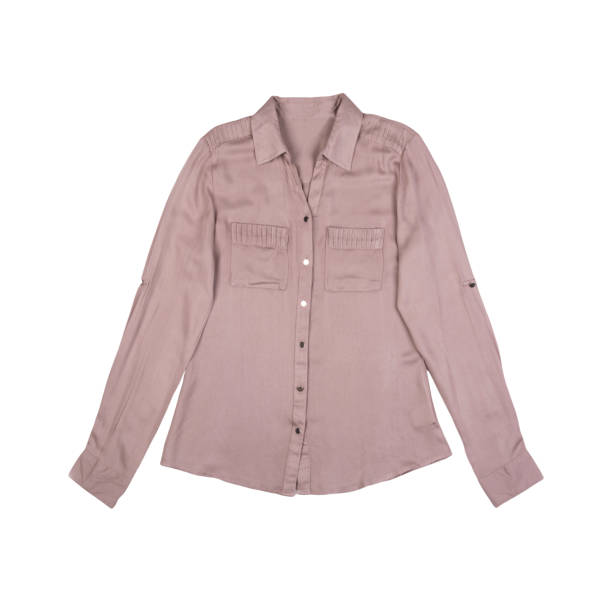 istock pink silk blouse isolated on a white 815343944