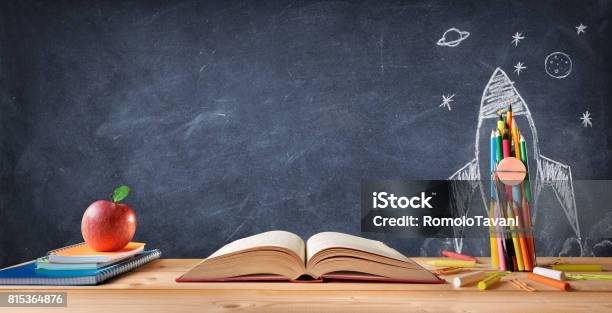 Start School Concept Stock Photo - Download Image Now - Education, Chalkboard - Visual Aid, Back to School