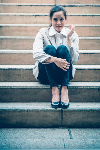 istock Business woman was failed in work and stressed alone 815393098