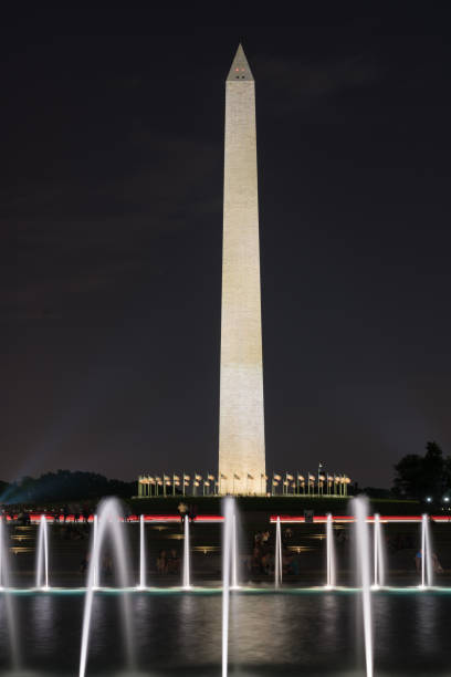 istock Fountains at World War Two memorial with monument 815406952