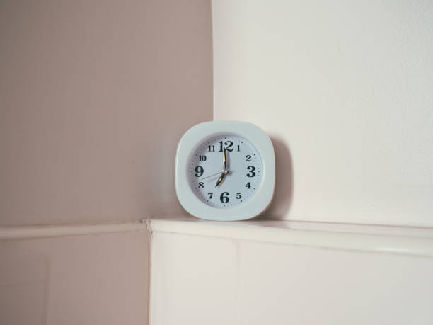 istock Concept of life routine with clock in the bathroom. 815408996