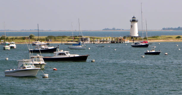 istock Boats and Edgartown Lighthouse 815418154