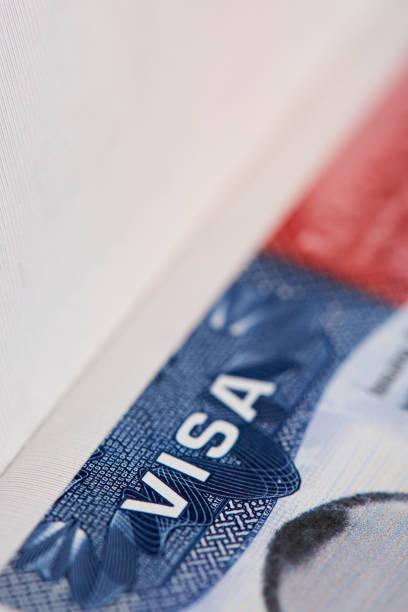 istock Close-up of visa stamp 815425300