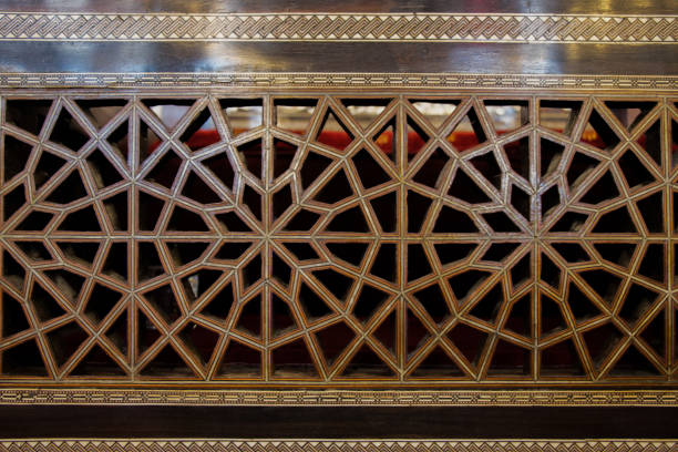 istock Ottoman Turkish  art with geometric patterns on wood 815427858
