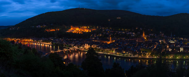 istock Baden Cityscape at night Including Heidelberg Castle 815428132