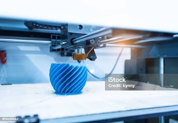 3d Printing Machine Stock Photo - Download Image Now - 3D Printing, Industry, Plastic