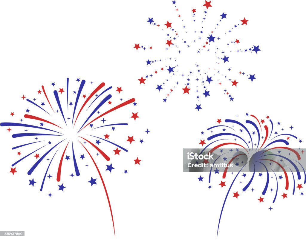 Fireworks american flag concept fireworks Firework Display stock vector