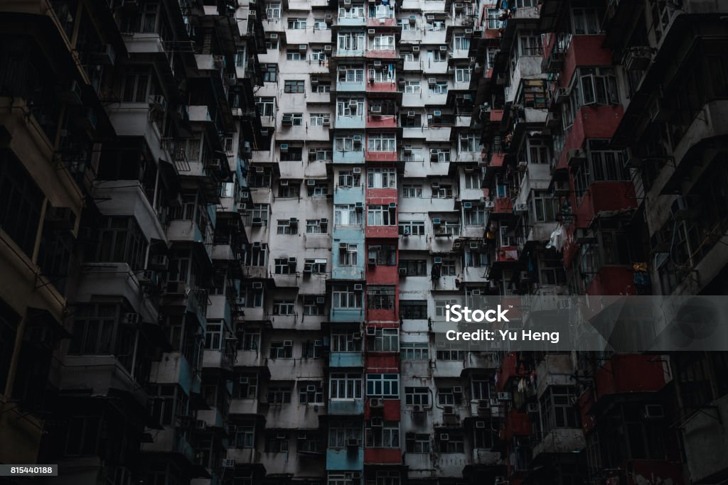 Quarry Bay in HK crowded building in Quarry Bay Architecture Stock Photo