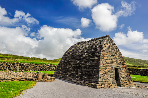 The Gallarus Oratory, an old chapel located on the Dingle Peninsula, County Kerry, Ireland