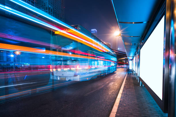 istock traffic light trails at night in Shanghai, China. 815448146