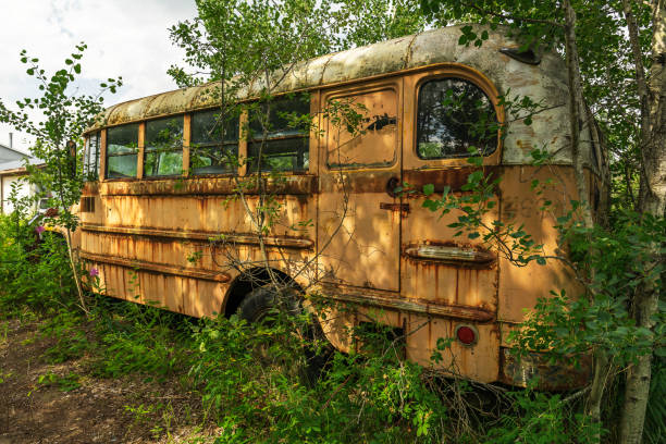 istock Vintage Yellow School Bus 815453450