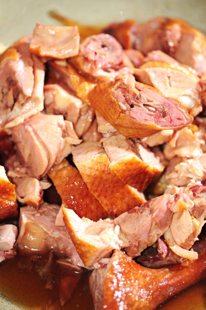 istock Beijing roasted sliced ​​duck dinner on  plate 815466550