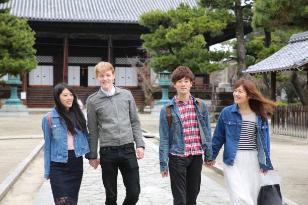istock Young people are leaving from temple 815511026