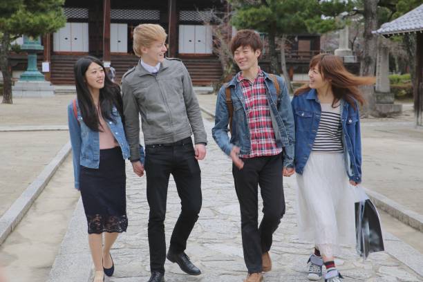 istock Young people are leaving from temple 815511804