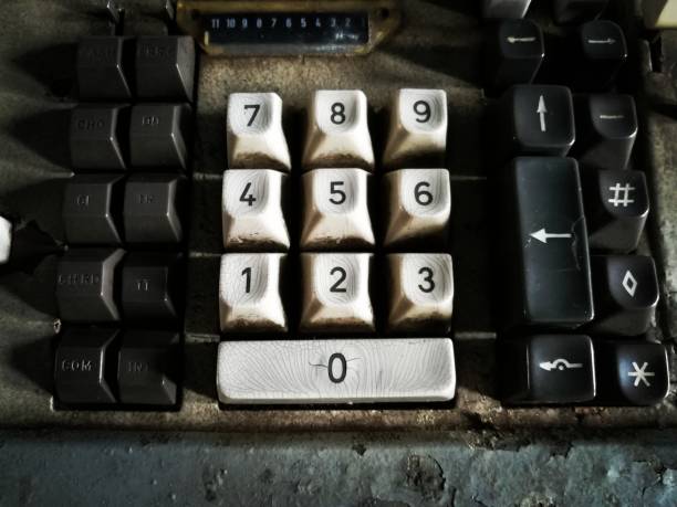 istock Number keyboard. Picture in retro tone 815526872