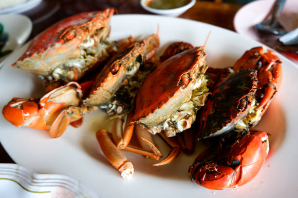 istock Steamed Crab with Thai spicy seafood sauce. 815560564