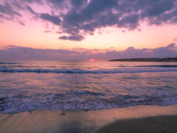 istock Mediterranean sea coast in Cyprus. Twilight. Sunset 815565232
