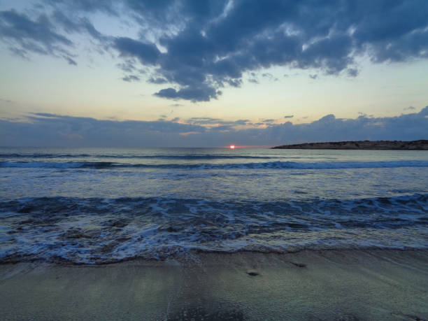 istock Mediterranean sea coast in Cyprus. Twilight. Sunset 815571300