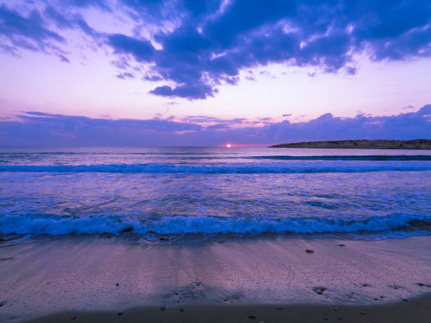istock Mediterranean sea coast in Cyprus. Twilight. Sunset 815573328