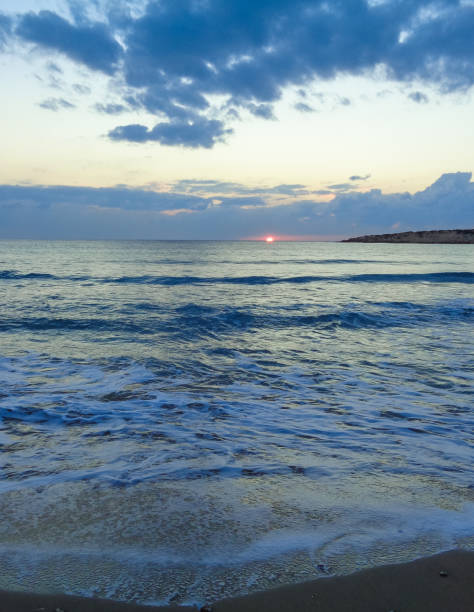 istock Mediterranean sea coast in Cyprus. Twilight. Sunset 815573664