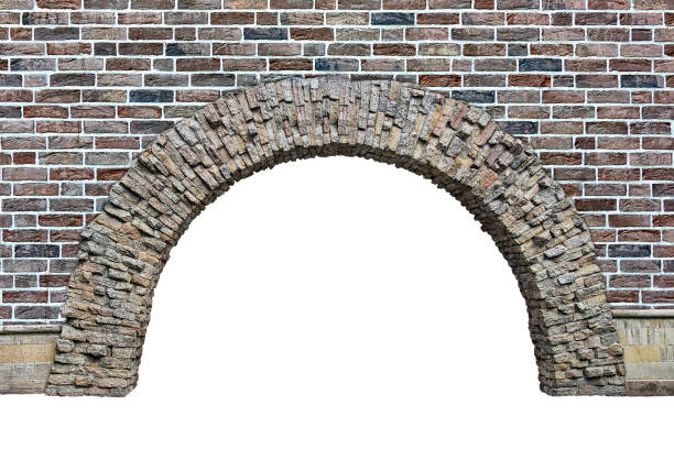istock stone arch in the wall isolated on white background 815576202