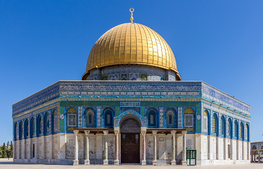 The Dome of Rock on the Tmple Mount in Jerusalem, Israel
