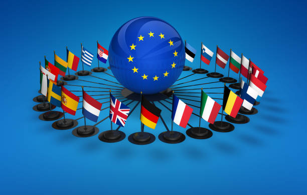 Flags Of European Union Concept