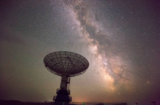 istock Galaxy and radio telescope 815606792