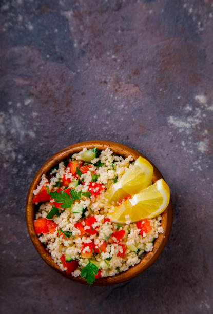 istock Tabbouleh salad with couscous on the plate 815613664