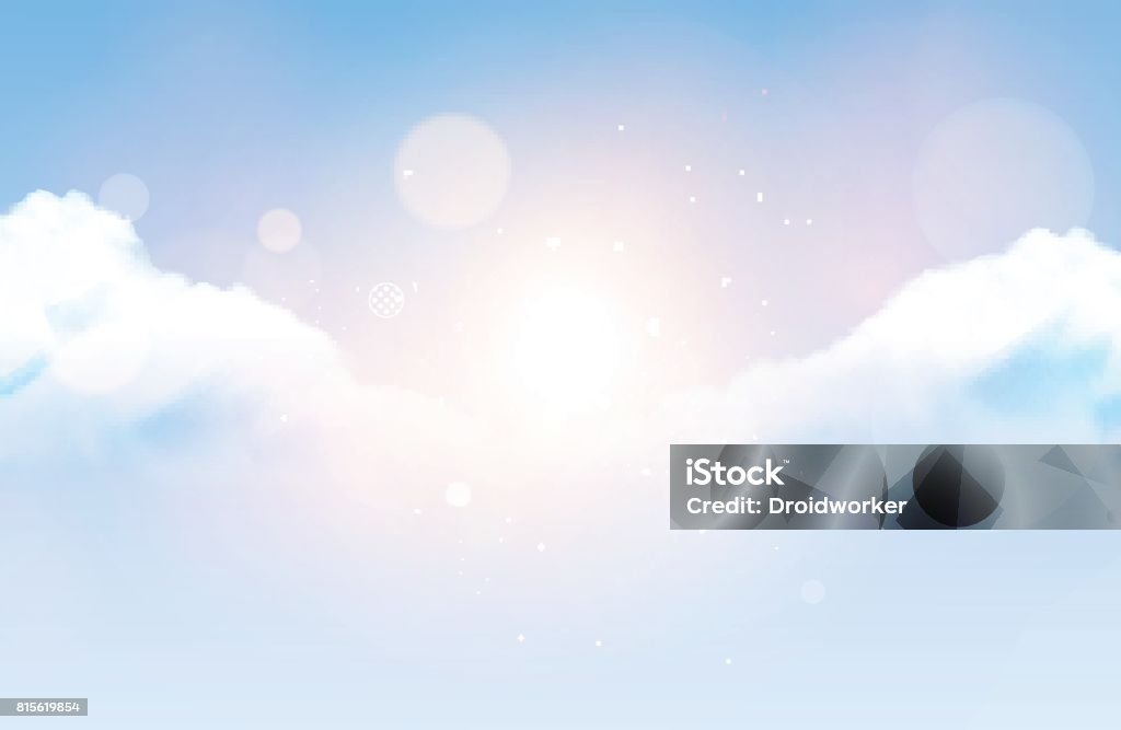 Photorealistic Vector Cloudy Sky Sky stock vector