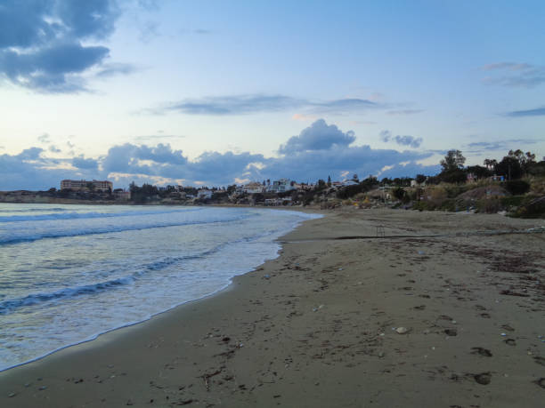 istock Mediterranean sea coast in Cyprus. Twilight. Sunset 815621576
