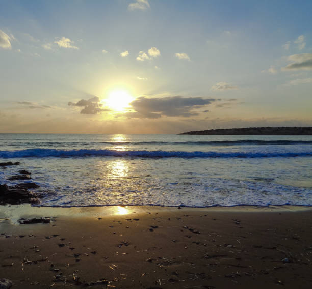istock Mediterranean sea coast in Cyprus. Twilight. Sunset 815624790