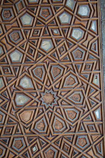 istock Ottoman Turkish  art with geometric patterns on wood 815629354